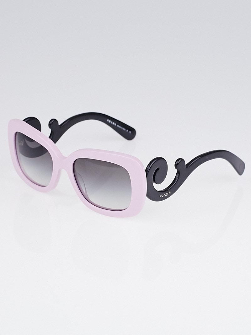 最旬トレンドパンツ Pink/Black Prada Square Sunglasses 54mm Baroque Frame 小物