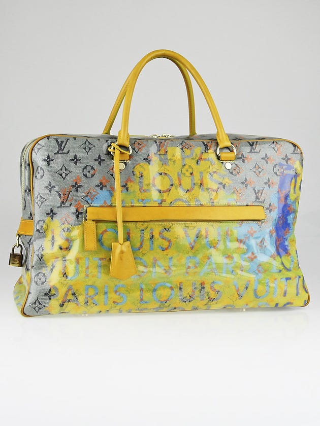 Louis Vuitton Richard Prince Jaune Denim Defile Weekender GM Pulp Bag