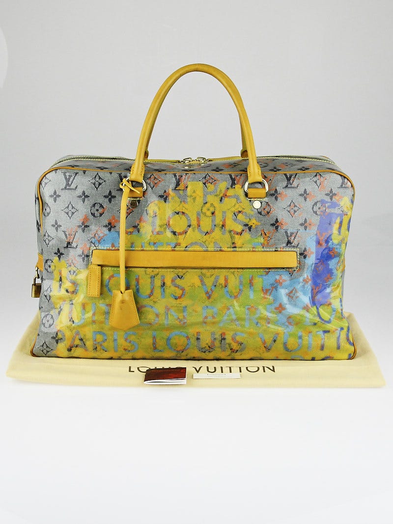 Richard Prince x Louis Vuitton Jaune Denim Pulp Weekender PM QJB0HQ8XMF001