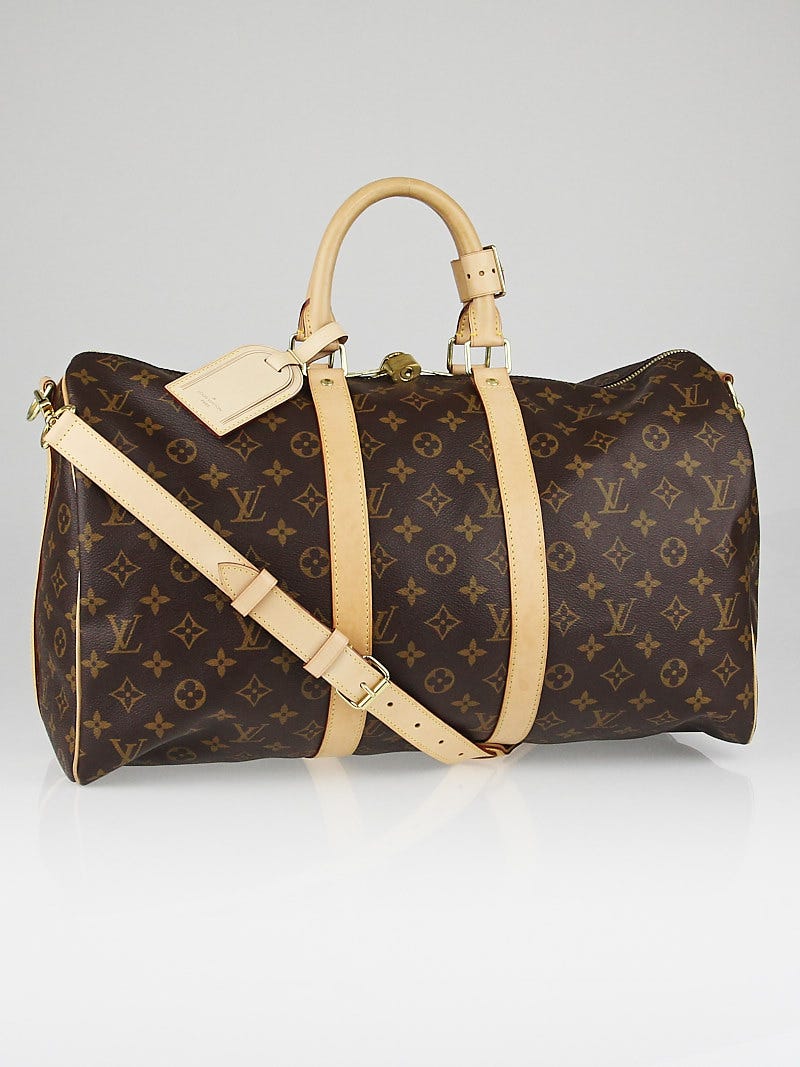 Louis Vuitton Monogram LV Keepall Bandouliere 45 handbag Browns Duffle Bag  -GOOD