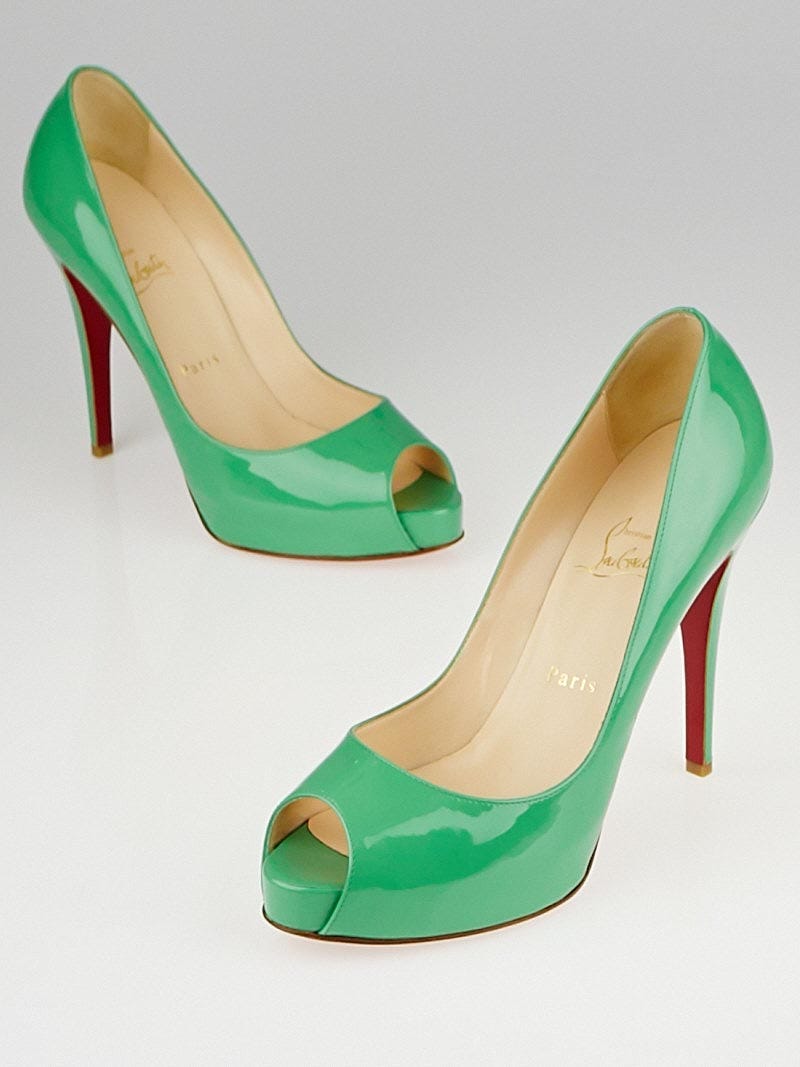 Mint green louboutin shop
