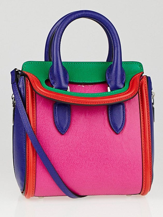 Alexander McQueen Multicolor Woven Grain Mini Heroine Bag