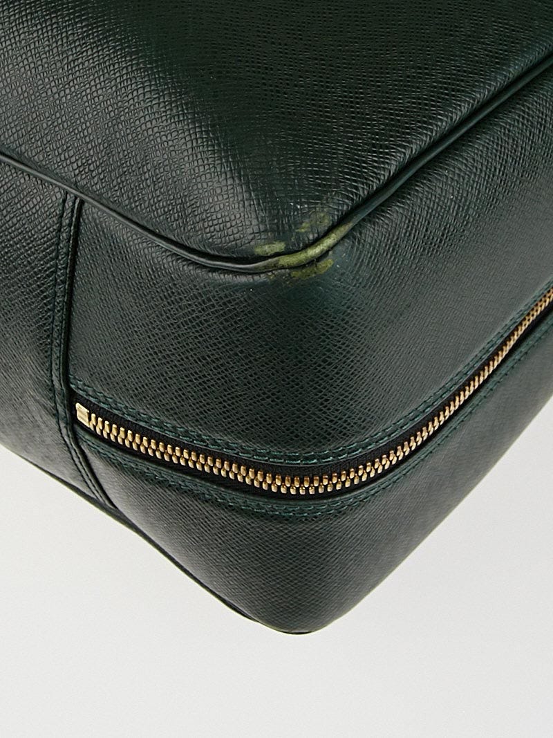 Louis Vuitton Taiga Leather Baikal Clutch Green at Jill's Consignment