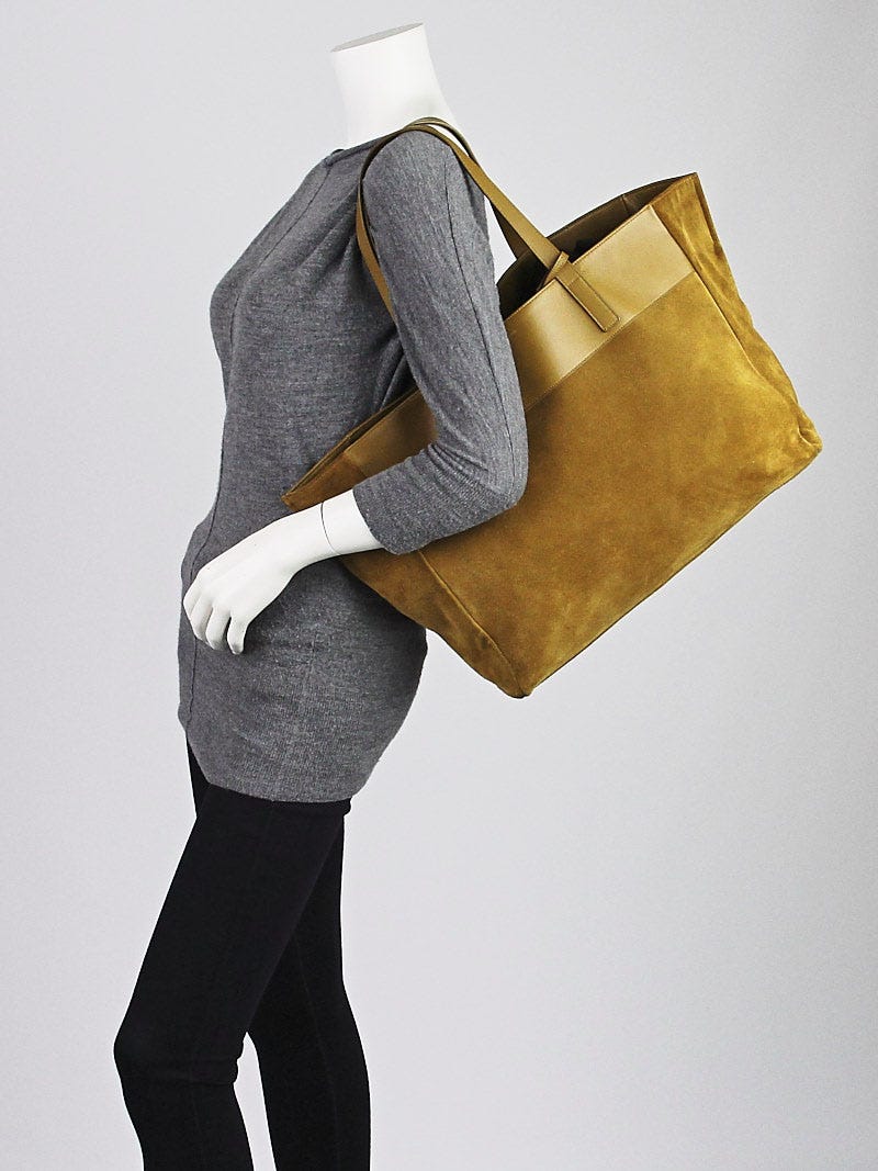 トートバッグ Saint Laurent Caramel Suede Amalia Shopping Bag AMALIA in jacquard | Saint Laurent | YSL US