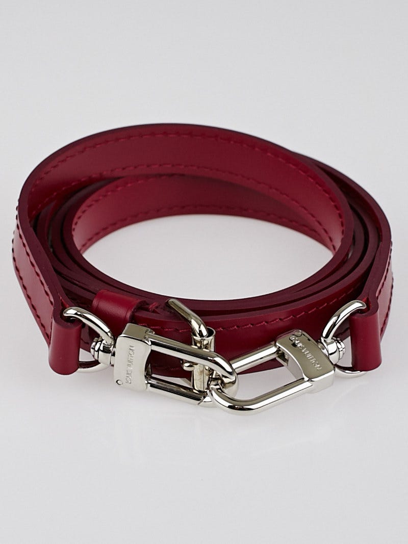 Louis Vuitton Red Leather Adjustable Shoulder Strap