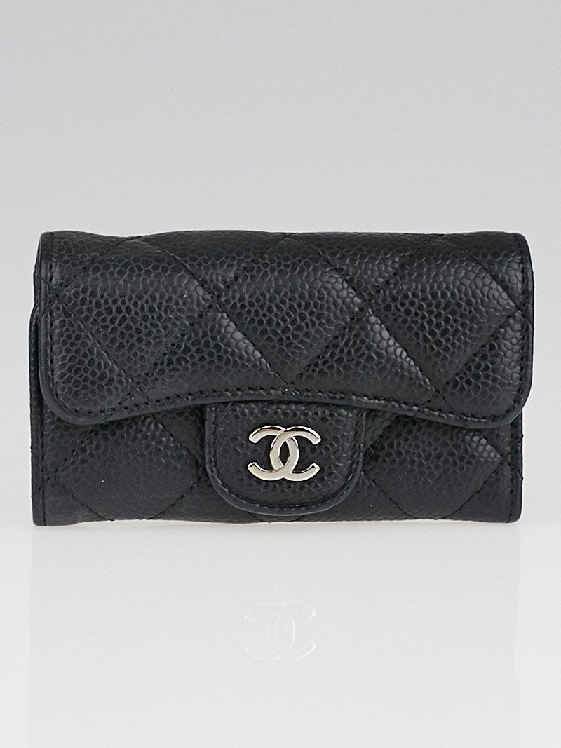 Chanel caviar quilted key holder case online