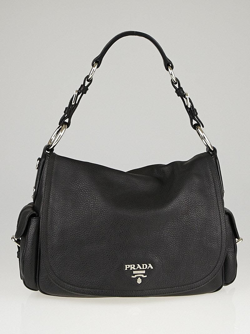 Prada daino small top leather shoulder bag