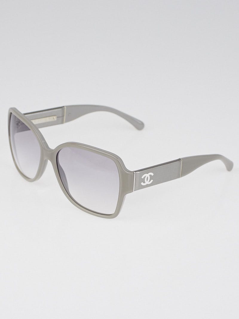 Chanel Grey Acetate Frame Oversized Square CC Sunglasses