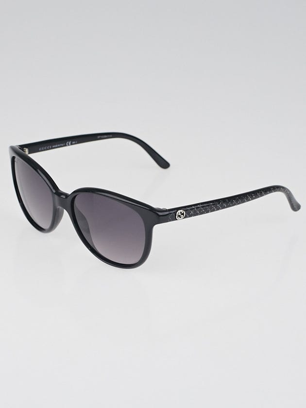 Gucci Black Glitter Optyl Frame Cat Eye Sunglasses-3633/S