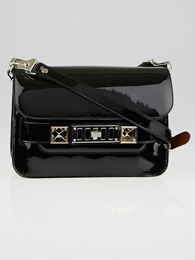 Proenza Schouler Black Patent Leather PS11 Mini Classic Bag