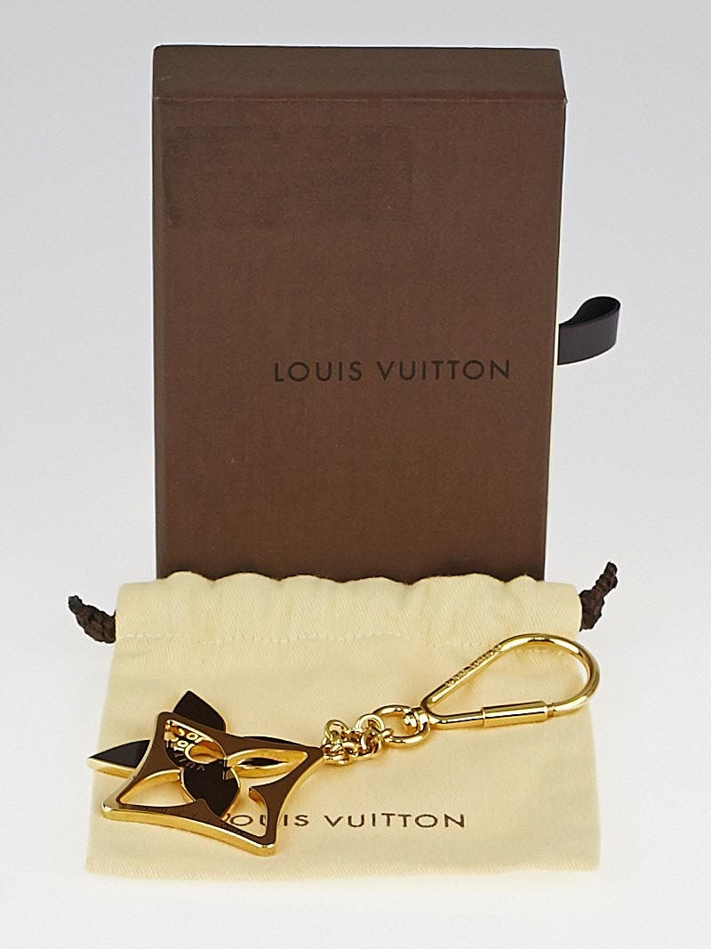 Louis Vuitton Brown and Gold Puzzle Key Ring and Bag Charm - Yoogi's Closet