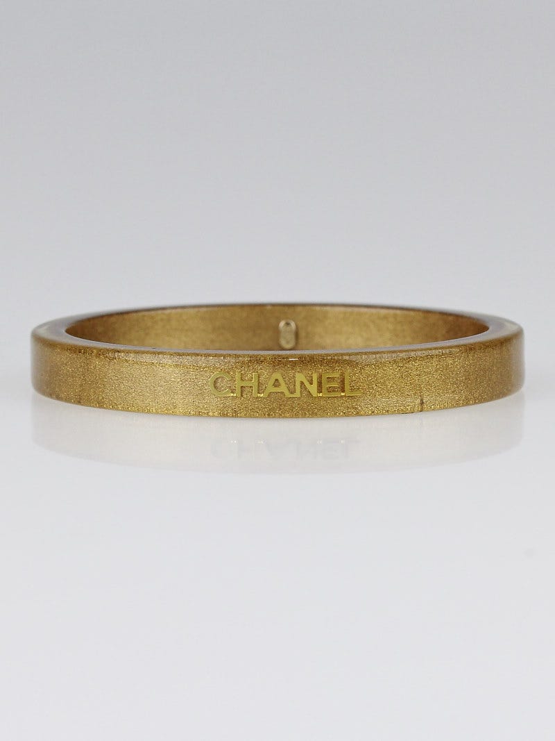 CHANEL Vintage Bangle Bracelet Gold Plated CC Logo Coco Cuff with Box  Authentic | eBay