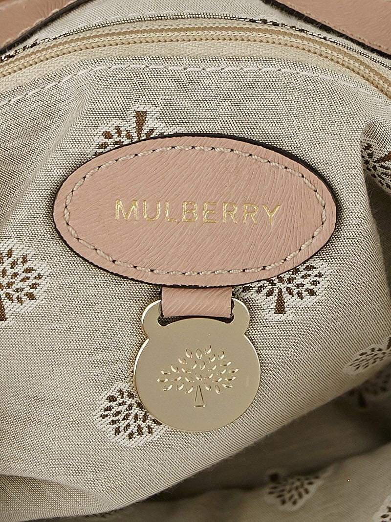 Mulberry Light Pink Soft Calf Fur Embossed Leather Mini Mulberry Light Pink Soft Calf Fur Embossed Leather Mini