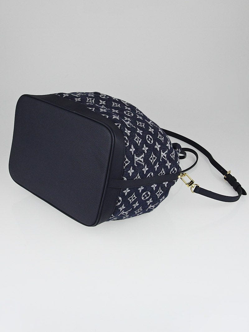 LOUIS VUITTON Monogram Denim Noeful MM Handbag Drawstring 2WAY,Extra Strap  & COA