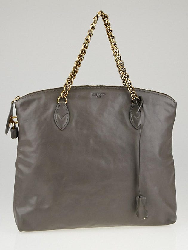 Louis Vuitton Limited Edition Gris Boudoir Leather Lockit Chain Bag 