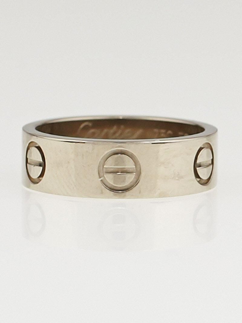 Cartier 18k White Gold LOVE Ring Size 50 5 Yoogi s Closet