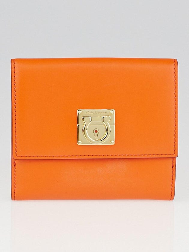 Salvatore Ferragamo Sunset Nappa Calfskin Leather Compact Wallet