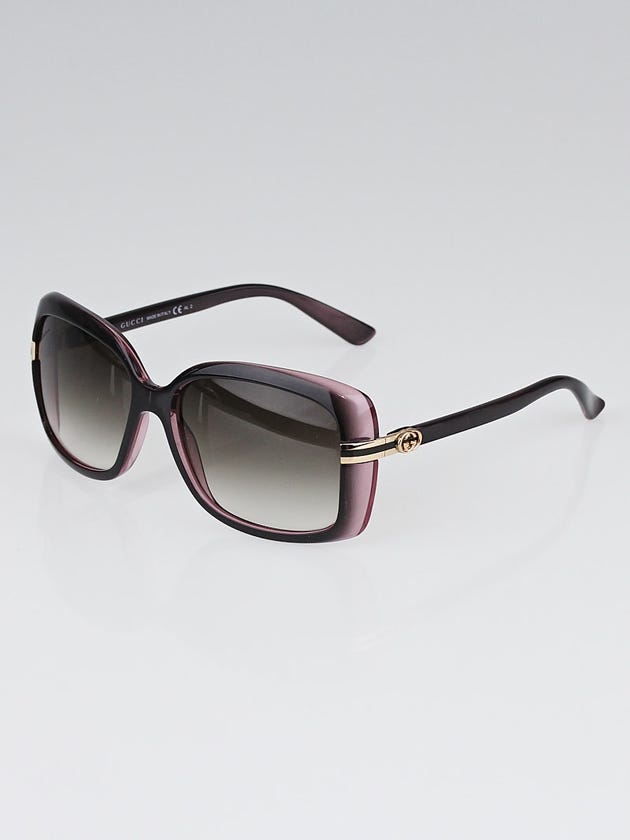 Gucci Brown/Pink Frame Gradient Tint Rectangle Sunglassess-3188/S