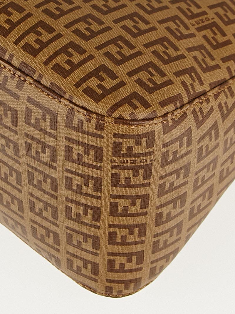Fendi Brown Zucchino Canvas Mama Forever Bag 8BR001 | Yoogi's Closet