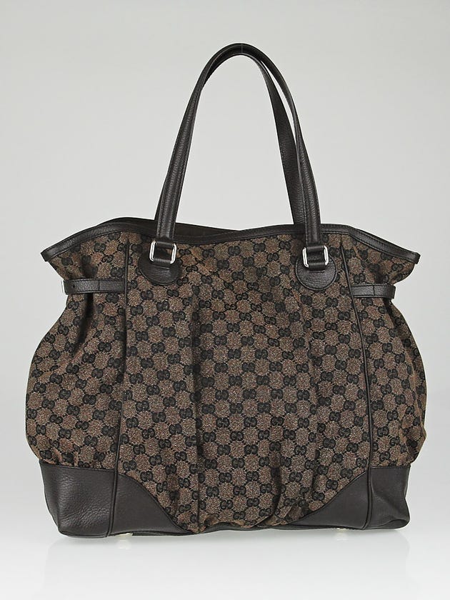 Gucci Brown GG Canvas Full Moon Tote Bag