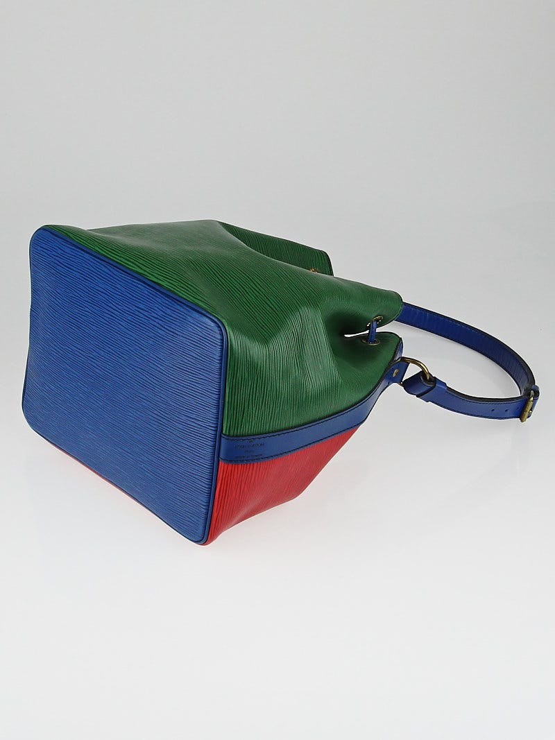 Authent Louis Vuitton Noe GM Bag and Wallet Epi Leather Tricolor Green Blue  Red