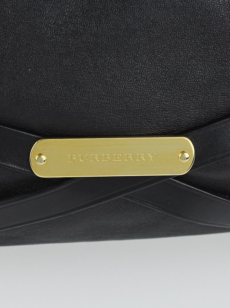 Burberry Black Soft Leather Landscape Bridle Large Lynher
