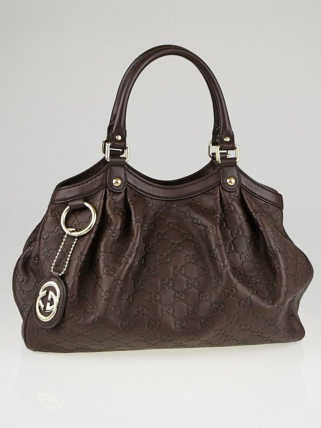 Gucci Brown Guccissima Leather Medium Sukey Tote Bag 