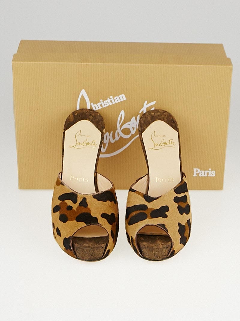 Christian Louboutin Leopard Print Pony Hair and Cork  display picture 3