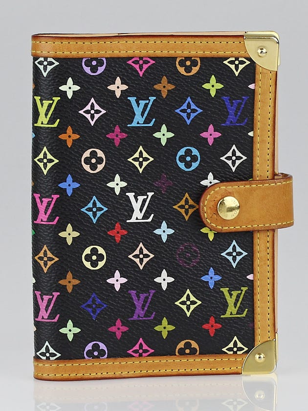 Louis Vuitton Black Monogram Multicolore Small Agenda/Notebook Cover