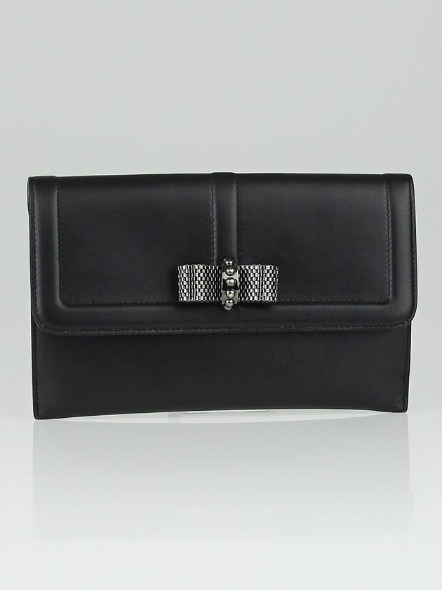 Christian Louboutin Black Leather Sweet Charity Pochette Wallet