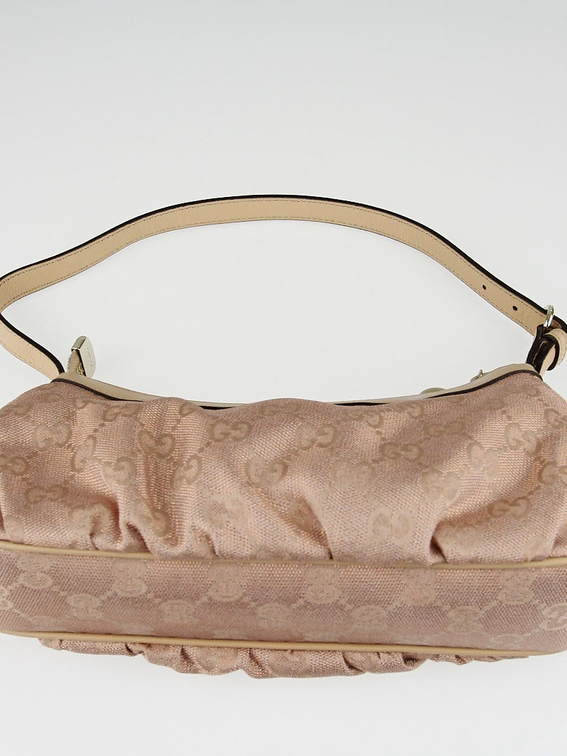 Gucci グッチ★Interlocking G Heart Pochette Gucci Beige/Bronze GG Canvas GG Heart Interlocking Pochette