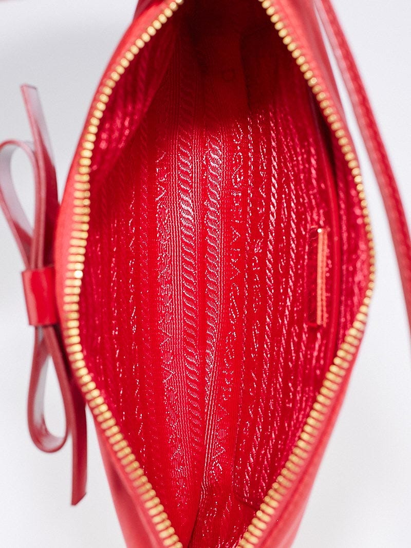 Prada red best sale clutch