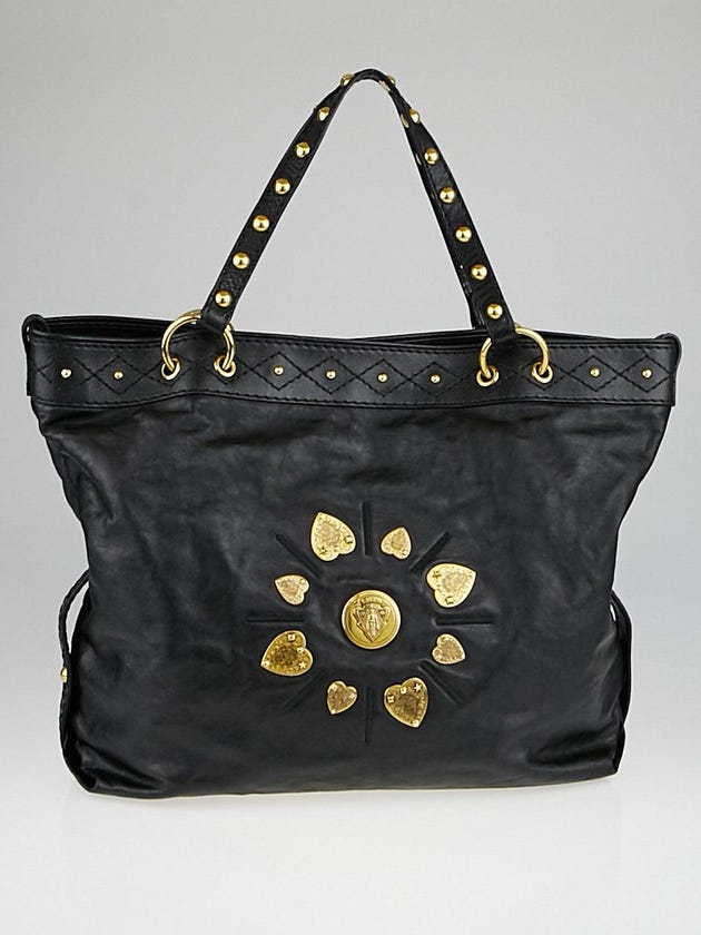 Gucci Black Leather Large Irina Tote Bag