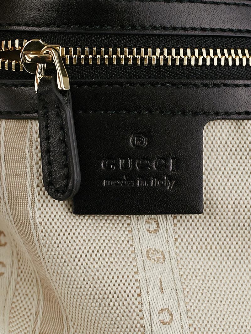 Gucci Black Diamante Textured Leather Large Bucket Bag | Yoogi's