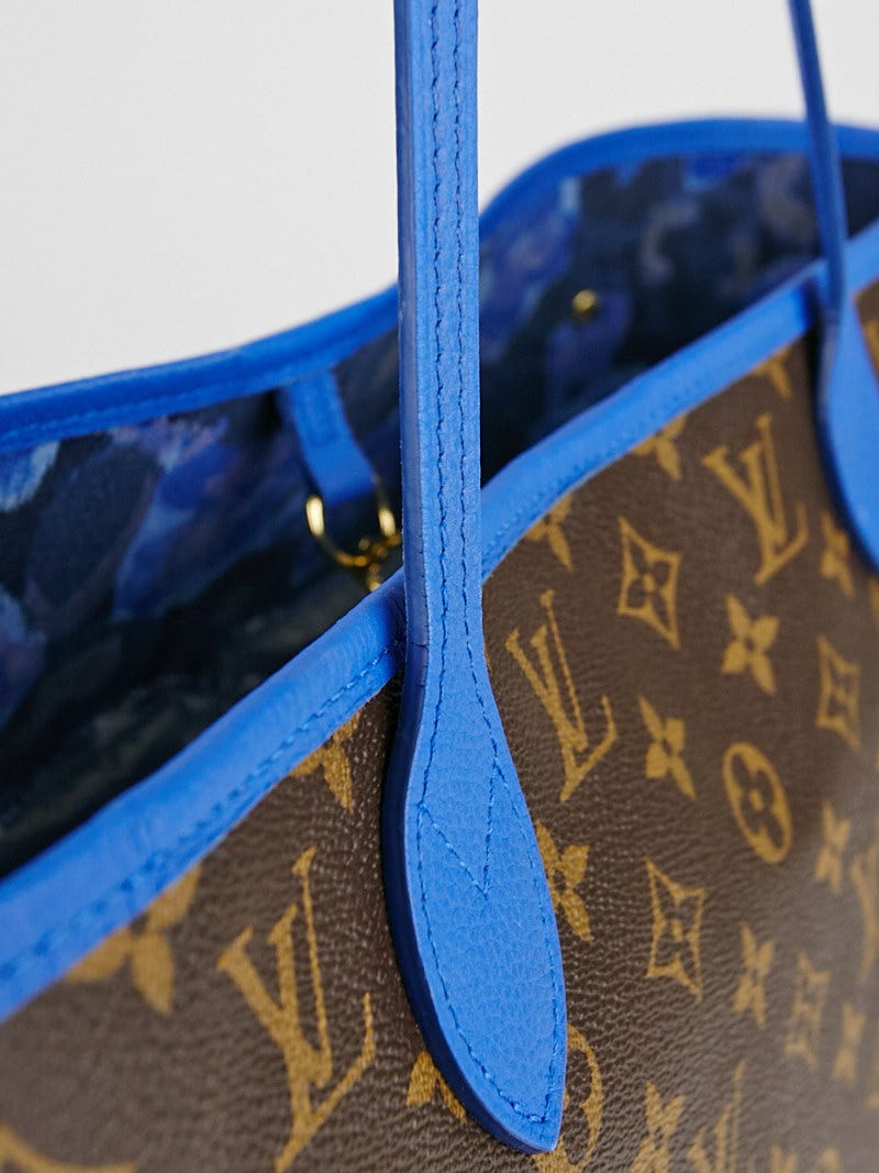 Auth Limited Edition Louis Vuitton IKAT Neverfull Gm Grand Bleu Blue