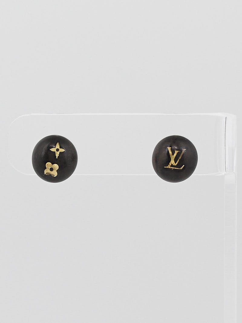 Louis Vuitton Dark Tigerwood Silvania Stud Earrings Set - Yoogi's Closet