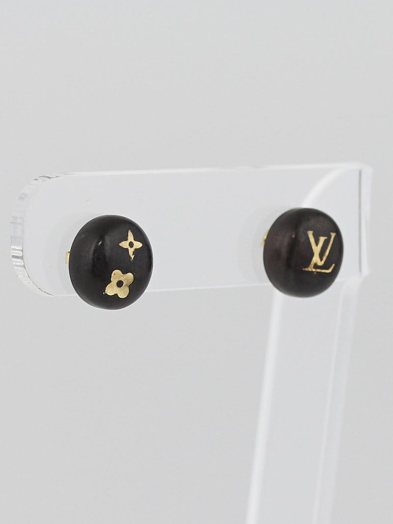 Louis Vuitton Silvania Tigerwood Monogram Set of 3 Stud Earrings Louis  Vuitton