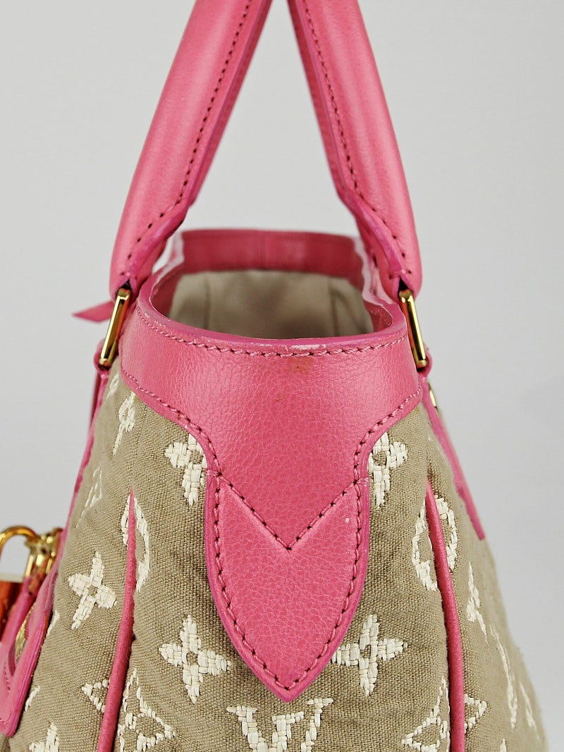 Louis Vuitton Pink x Beige Monogram Sabbia Cabas Pochette