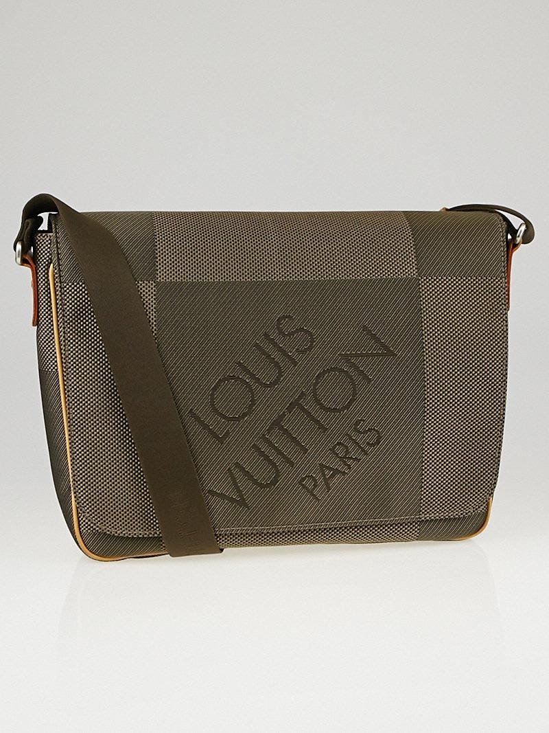 Louis Vuitton // Black Terre Damier Geant Petit Messenger Bag