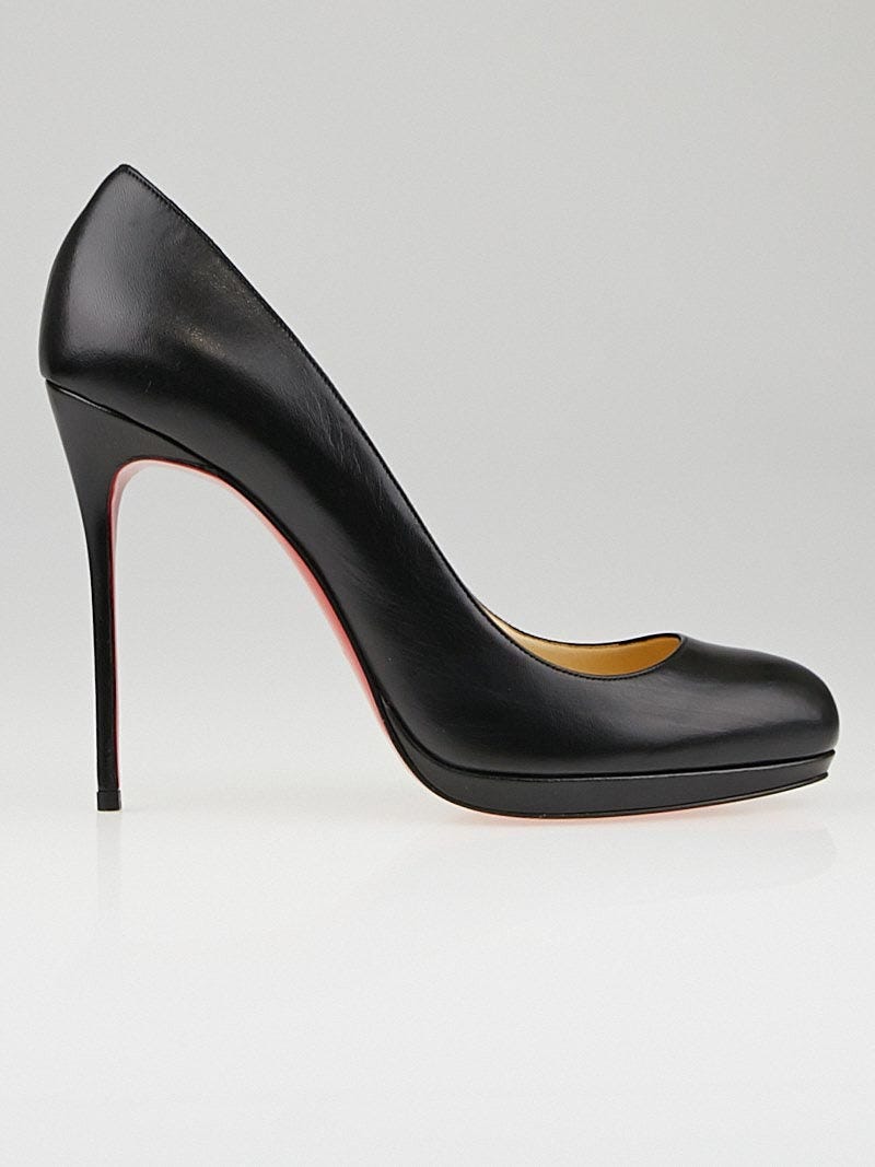 Christian Louboutin Black Leather Filo 120 Pumps Size 9.5/40
