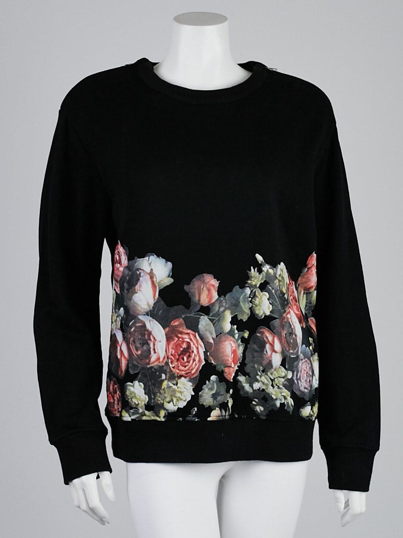 Rose print online sweater