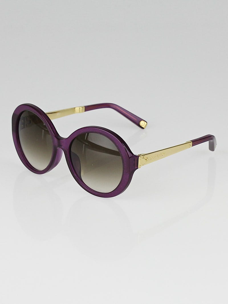 Louis Vuitton Violet/Gold Frame Petit Soupcon Sunglasses- Z0560E