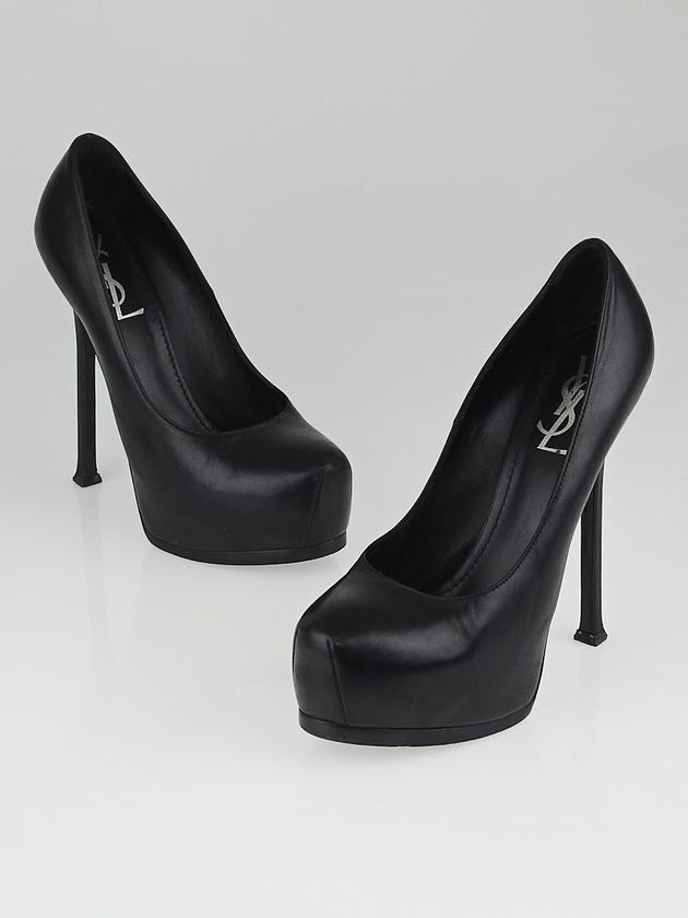 Yves Saint Laurent Black Leather Tribtoo Pumps Size 8/38.5