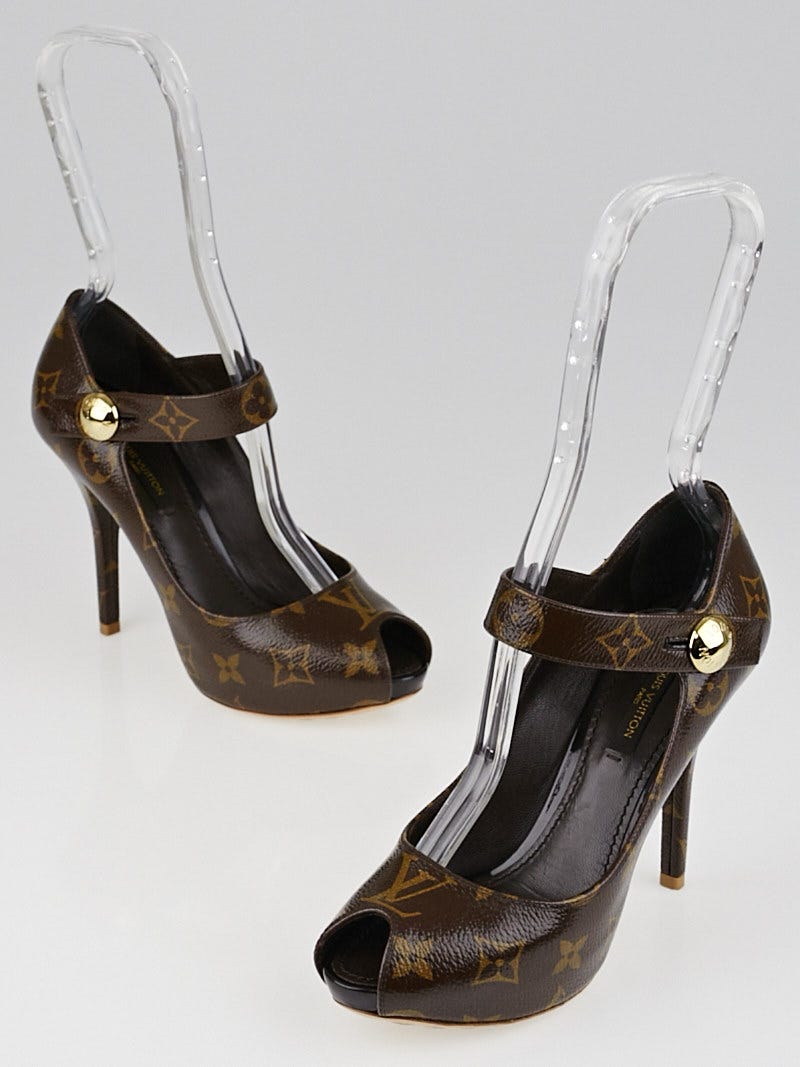 Louis Vuitton Monogram Canvas Ritual Mary Jane Open Toe Pumps Size