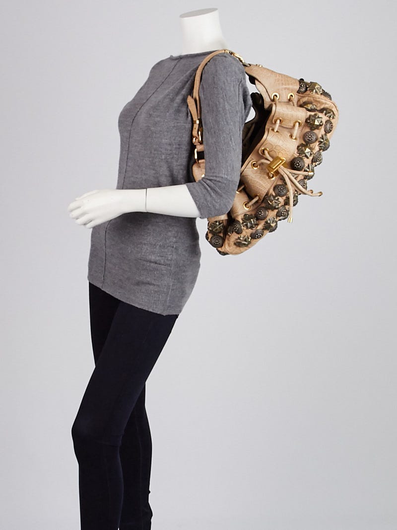 Burberry Prorsum Beige Alligator Warrior Hobo Bag | Yoogi's Closet