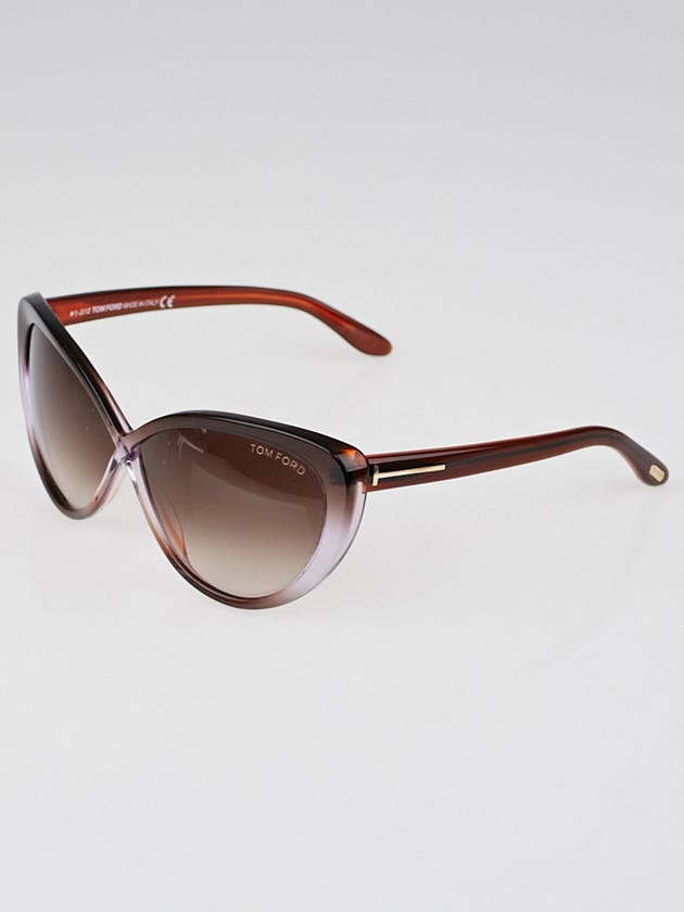 Tom Ford Purple Plastic Frame Cat-Eye Madison Sunglasses - TF253