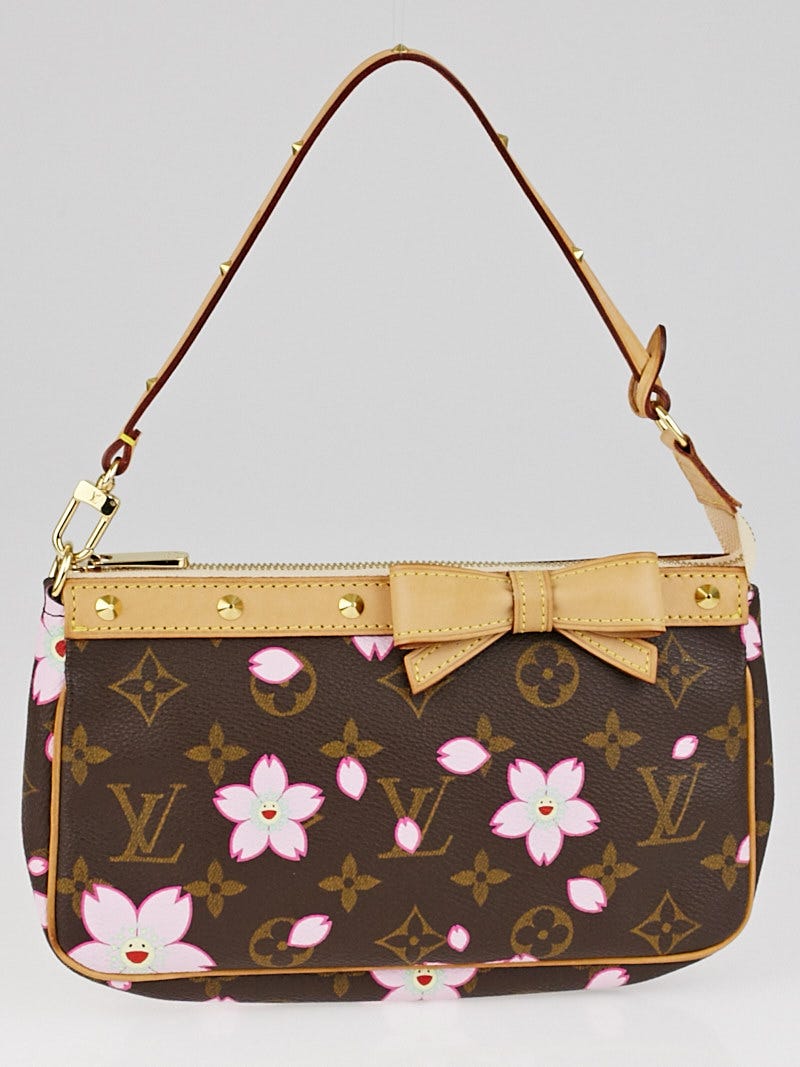 Louis Vuitton Cherry Blossom Monogram Canvas Accessories Pochette Bag -  Yoogi's Closet
