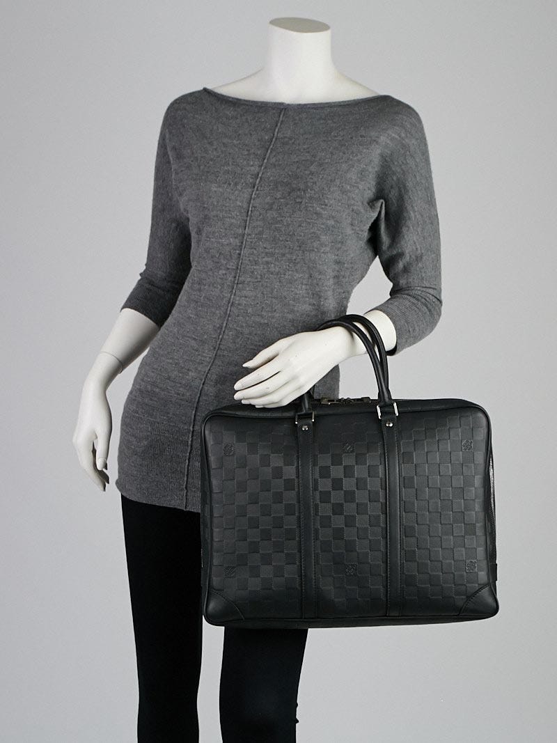 Louis Vuitton Onyx Damier Infini Leather Porte-Documents Voyage Briefcase  Bag - Yoogi's Closet