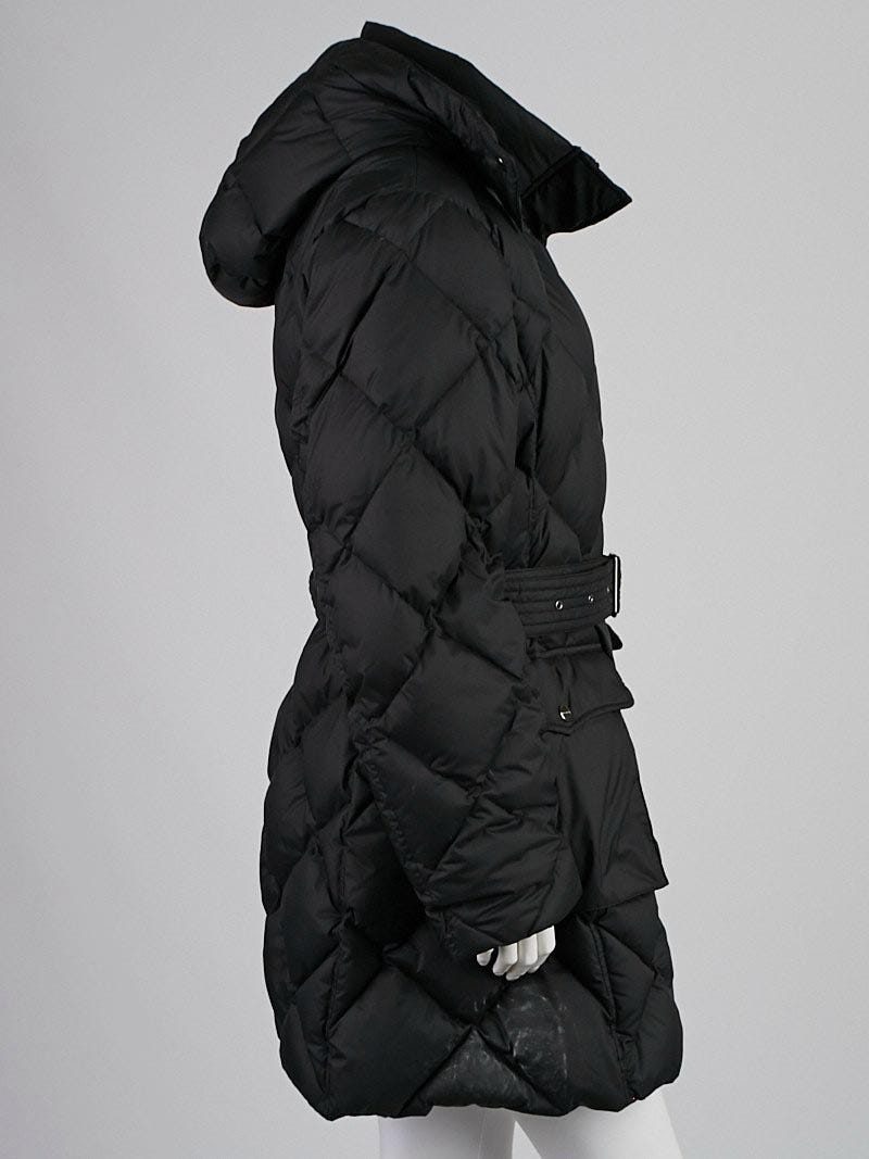 Burberry London Black Quilted Polyester Down Puffer Coat