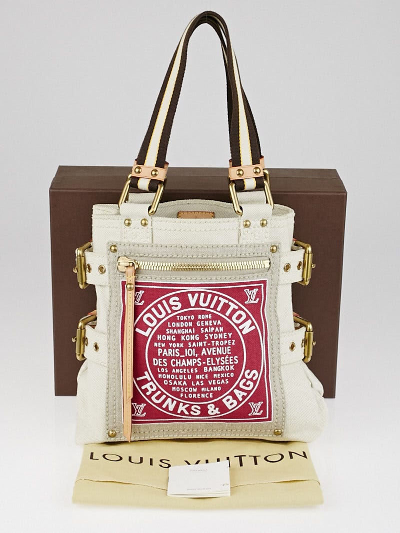Louis Vuitton Limited Edition Red Toile Globe Shopper Cabas PM Bag -  Yoogi's Closet